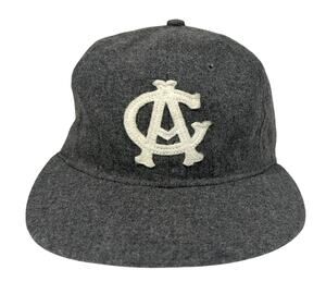 Ebbets Field Flannels Baseball Cap Chicago American Giants Sz 7 1/4 Gray Fitted